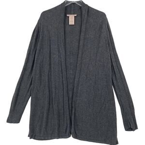 Philosophy Open Cardigan Sweater Womens Size XL Gray Tunic Longline Knit